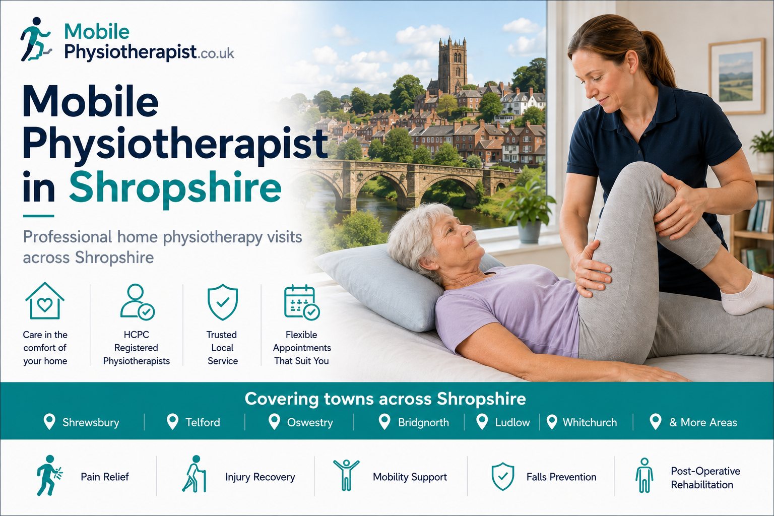 Mobile physiotherapy home visits across Shropshire